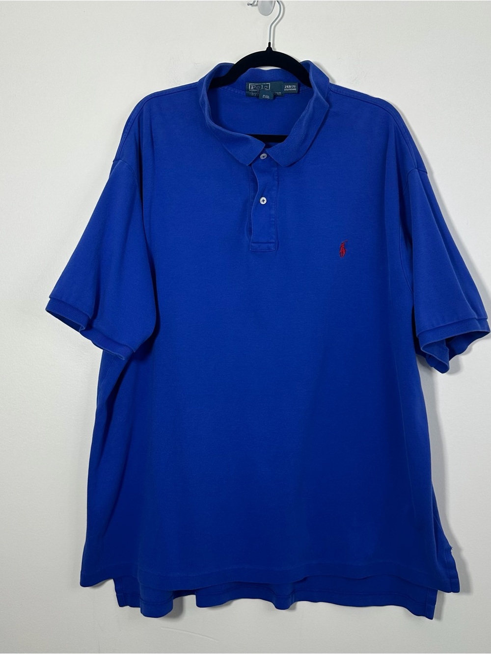 Polo Ralph Lauren Men’s 2XB Big & Tall Blue Short Sleeve Polo 100% Cotton